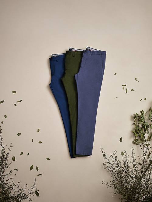 Tommy Hilfiger 1985 Essential Bleecker Slim Fit Chinos Moški Hlače Rjav | TH802DTA