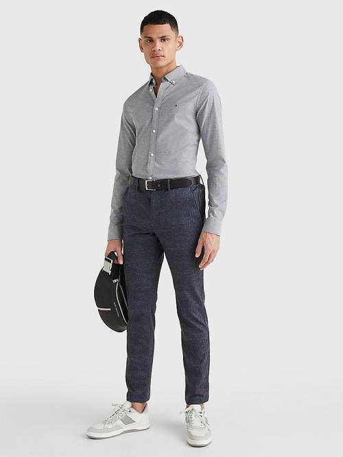 Tommy Hilfiger 1985 Essential Polygiene Slim Fit Moški Srajce Modra | TH801CJI