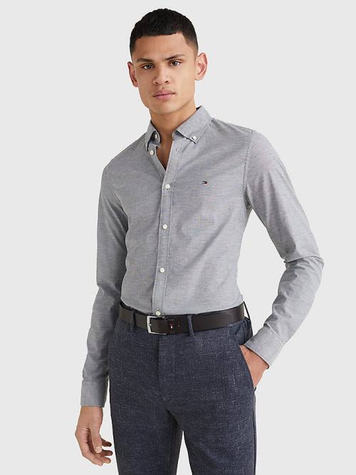 Tommy Hilfiger 1985 Essential Polygiene Slim Fit Moški Srajce Modra | TH801CJI