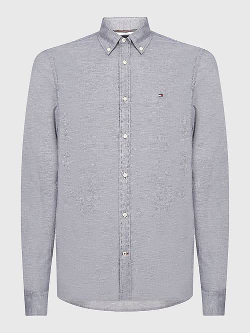 Tommy Hilfiger 1985 Essential Polygiene Slim Fit Moški Srajce Modra | TH801CJI