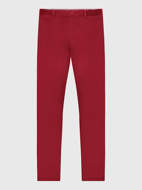 Tommy Hilfiger 1985 Essential Straight Chinos Moški Hlače Rdeča | TH587GUI