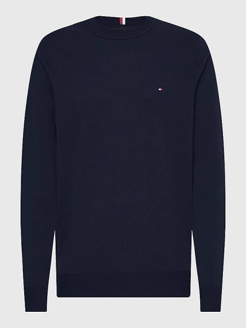 Tommy Hilfiger 1985 Essential TH Flex Sweatshirt Moški Puloverji Modra | TH804SKQ
