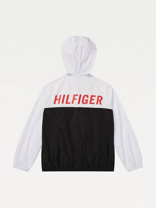 Tommy Hilfiger Adaptive Colour-Blocked Packable Ženske Jakne Črna | TH319ZHR