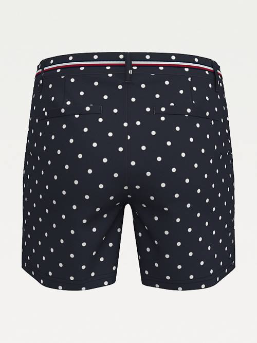 Tommy Hilfiger Adaptive Dot Print Ženske Kratke Hlače Modra | TH563SJK