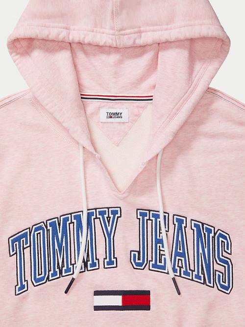Tommy Hilfiger Adaptive Logo Ženske Pulover s kapuco Roza | TH958COH