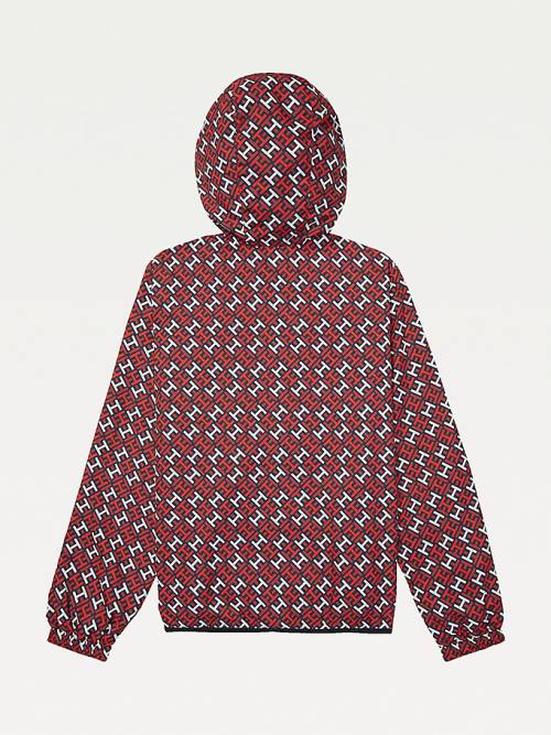 Tommy Hilfiger Adaptive Montrose Monogram Windbreaker Ženske Jakne Rdeča | TH513PSY