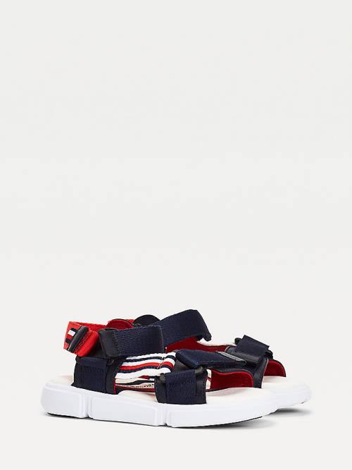 Tommy Hilfiger Adjustable Contrast Strap Fantje Sandali Modra | TH096DOS