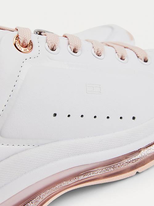 Tommy Hilfiger Air Bubble Metallic Leather Ženske Superge Roza | TH107DIN