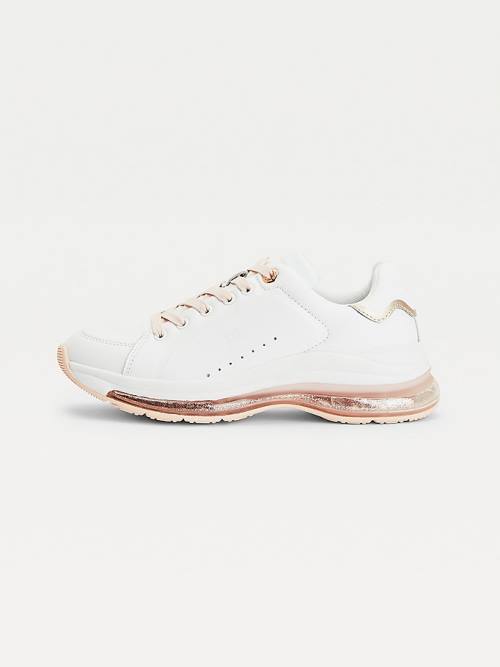 Tommy Hilfiger Air Bubble Metallic Leather Ženske Superge Roza | TH107DIN