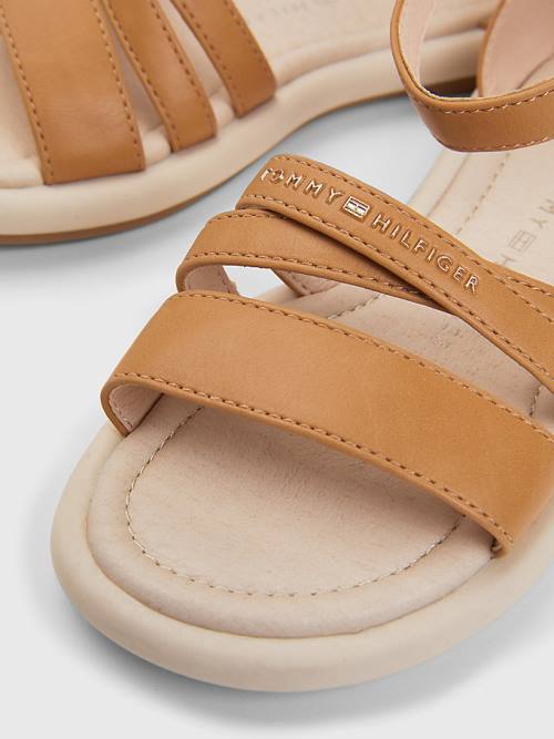 Tommy Hilfiger Ankle Strap Logo Dekleta Sandali Rjav | TH540YLW