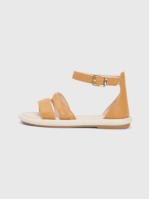 Tommy Hilfiger Ankle Strap Logo Dekleta Sandali Rjav | TH540YLW