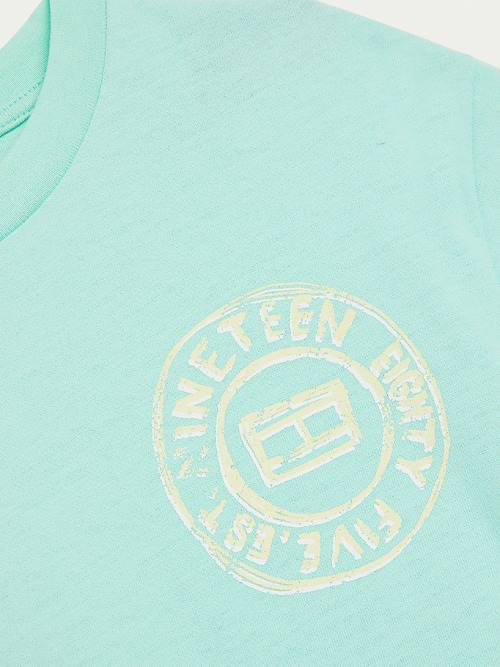 Tommy Hilfiger Back Print Recycled Dekleta Majice Zelena | TH031DPM