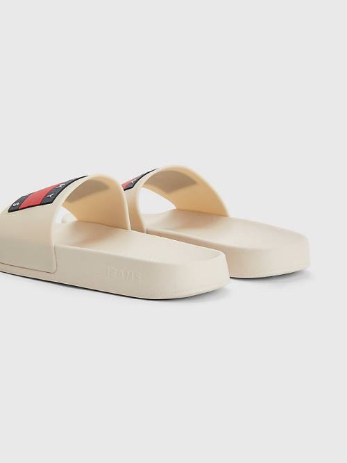 Tommy Hilfiger Badge Slides Ženske Sandali Bež | TH739INO