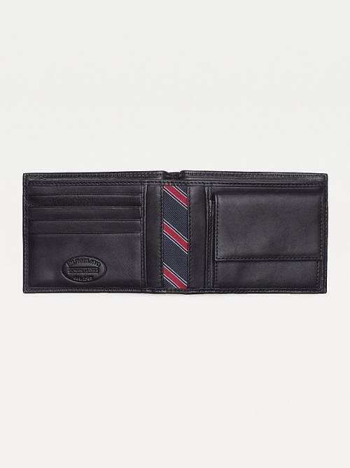 Tommy Hilfiger Bifold Leather Moški Denarnice Črna | TH402SLN