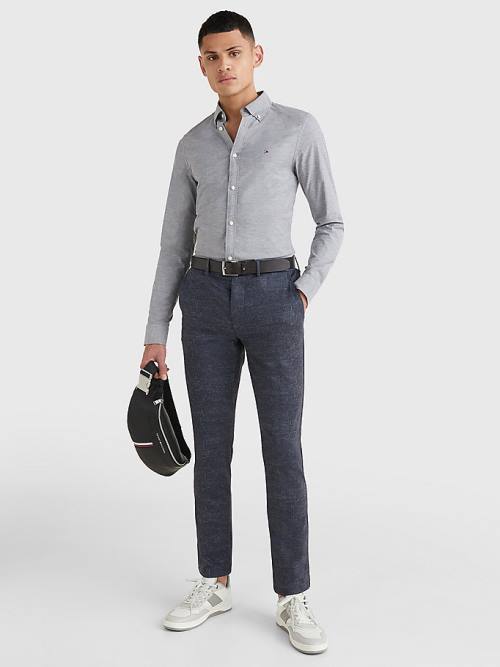 Tommy Hilfiger Bleecker Slim Fit Jersey Moški Hlače Modra | TH017XQS