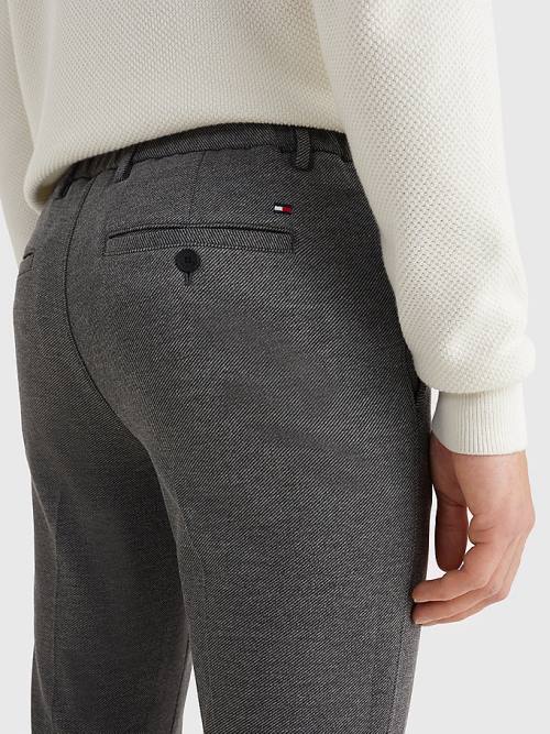Tommy Hilfiger Bleecker Slim Fit Jersey Chinos Moški Hlače Siva | TH573QAE