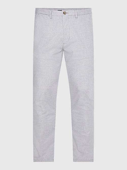 Tommy Hilfiger Bleecker Wool Look Slim Fit Moški Hlače Siva | TH082EKC