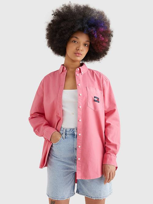 Tommy Hilfiger Boyfriend Fit Ženske Srajce Roza | TH371JHU