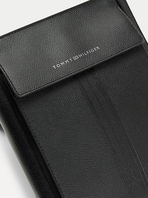 Tommy Hilfiger Business Leather Crossover Moški Torbice Črna | TH728GLH