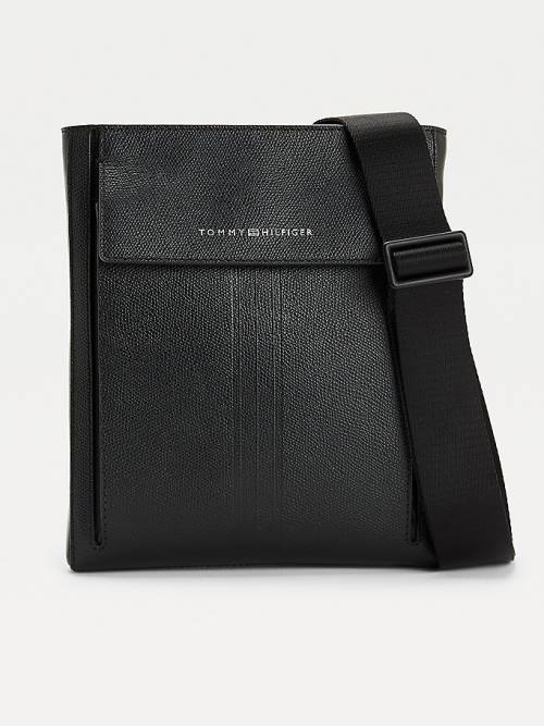 Tommy Hilfiger Business Leather Crossover Moški Torbice Črna | TH728GLH