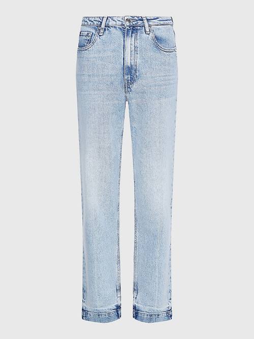 Tommy Hilfiger Classics High Rise Straight Faded Let-Down Ženske Kavbojke Denim | TH349KZT