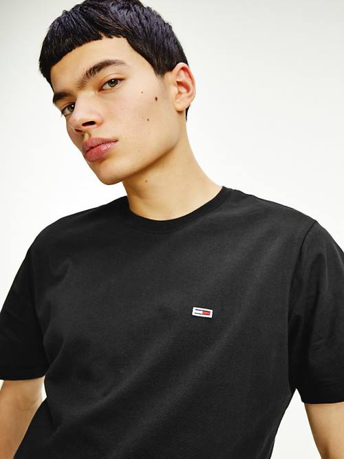 Tommy Hilfiger Classics Organic Cotton Moški Majice Črna | TH627RUD
