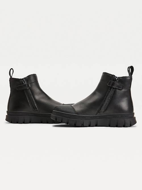 Tommy Hilfiger Cleat Chelsea Dekleta Škornji Črna | TH315HTC