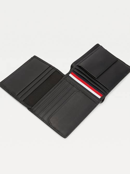 Tommy Hilfiger Commuter Leather Credit Card Moški Denarnice Črna | TH486IDY