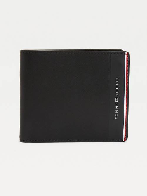 Tommy Hilfiger Commuter Leather Credit Card Moški Denarnice Črna | TH486IDY