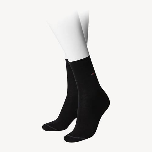 Tommy Hilfiger Cotton Ženske Nogavice Črna | TH840POX