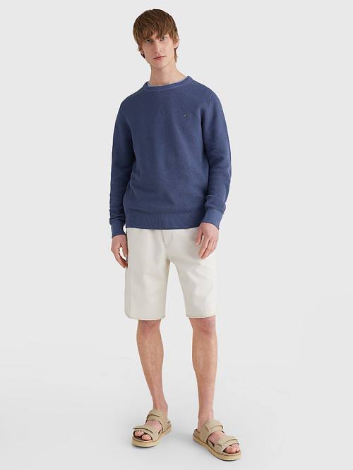 Tommy Hilfiger Crew Neck Jumper Moški Puloverji Modra | TH137RTV