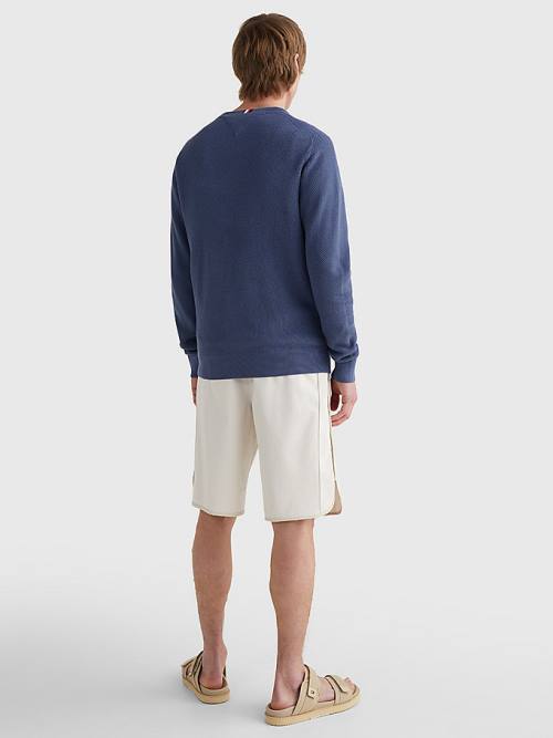 Tommy Hilfiger Crew Neck Jumper Moški Puloverji Modra | TH137RTV