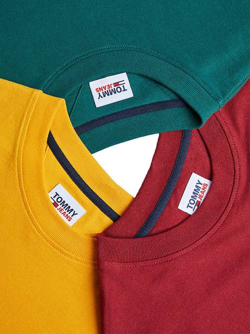 Tommy Hilfiger Crew Neck Moški Majice Rdeča | TH904QMH