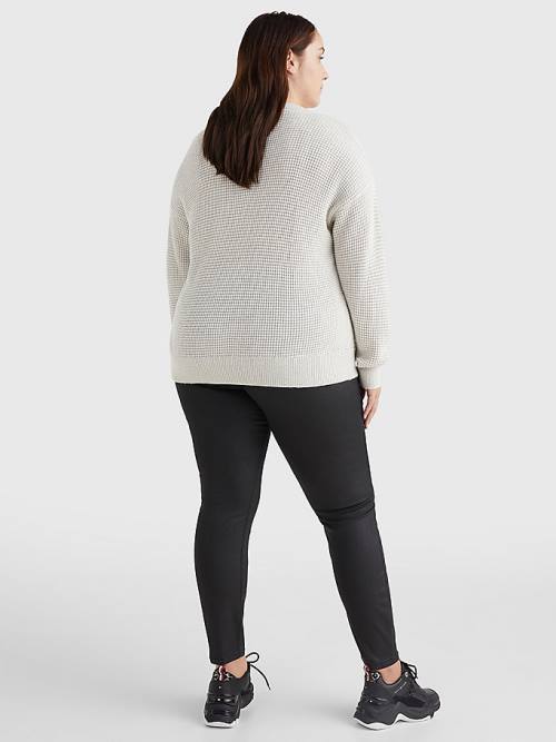 Tommy Hilfiger Curve Alpaca Wool Relaxed Fit Jumper Ženske Puloverji Siva | TH240QJH