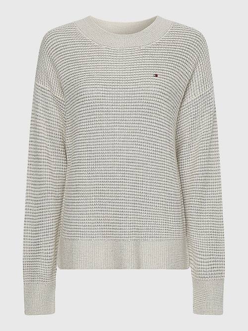 Tommy Hilfiger Curve Alpaca Wool Relaxed Fit Jumper Ženske Puloverji Siva | TH240QJH