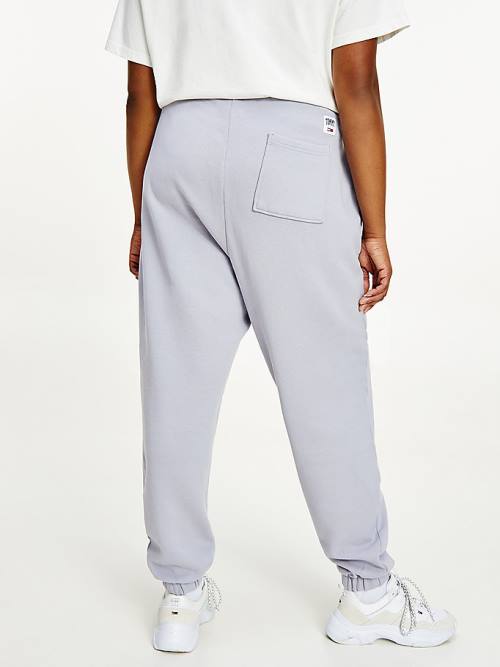 Tommy Hilfiger Curve College Tommy Badge Plush Joggers Ženske Hlače Vijolična | TH762ZWG