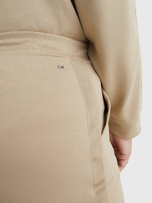 Tommy Hilfiger Curve Interlock Knee Length Ženske Krilo Bež | TH710ZUT