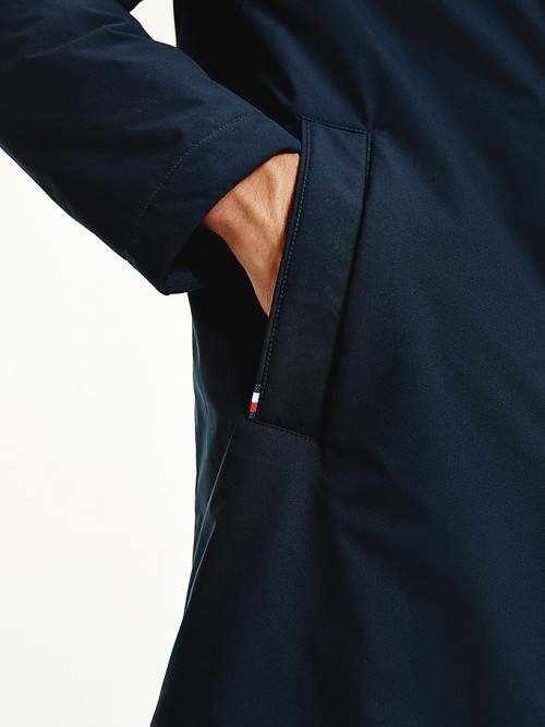 Tommy Hilfiger Double Layer Padded Car Moški Plašč Modra | TH254ZAP