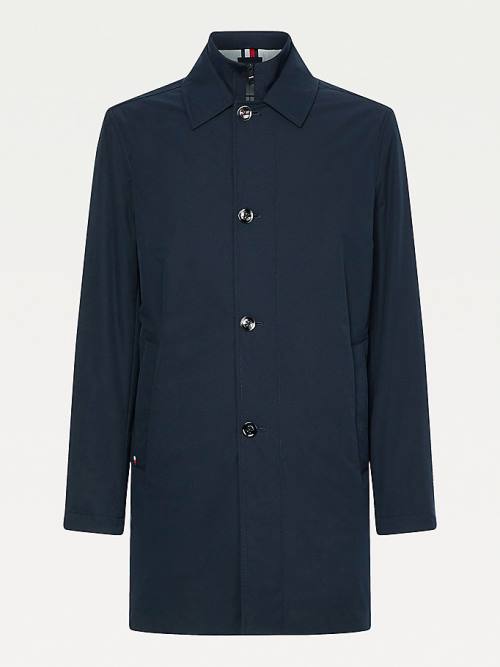 Tommy Hilfiger Double Layer Padded Car Moški Plašč Modra | TH254ZAP
