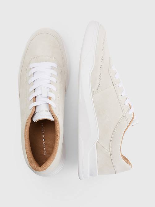 Tommy Hilfiger Elevated Suede Cupsole Moški Superge Bež | TH945IRC