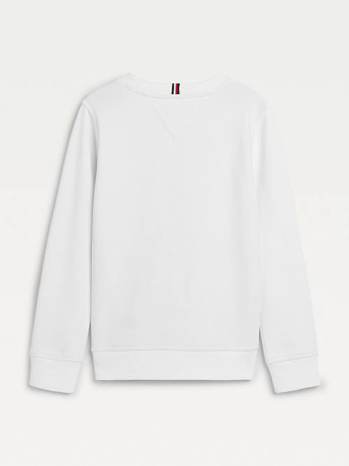 Tommy Hilfiger Embossed Banded Fantje Pulover Bela | TH234VTZ