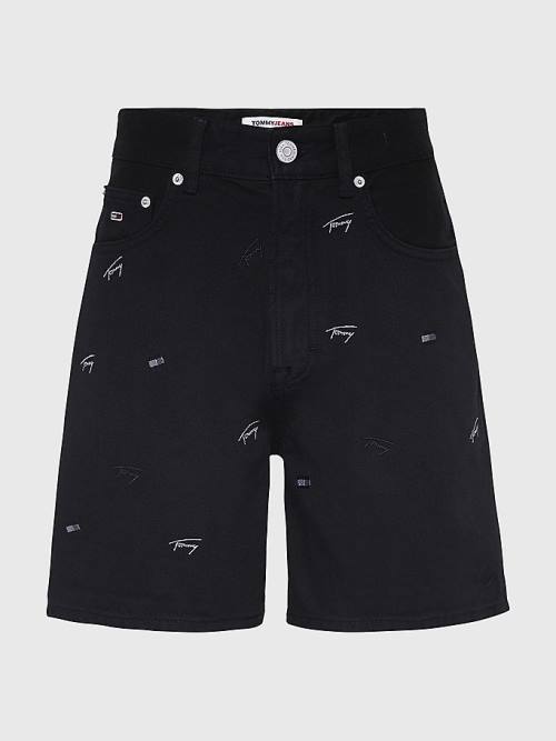Tommy Hilfiger Embroidery Denim Mom Ženske Kratke Hlače Denim | TH108AUE
