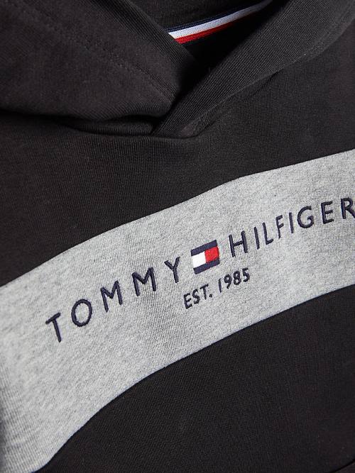 Tommy Hilfiger Essential Colour-Blocked And Shorts Set Fantje Pulover s kapuco Črna | TH178SGR