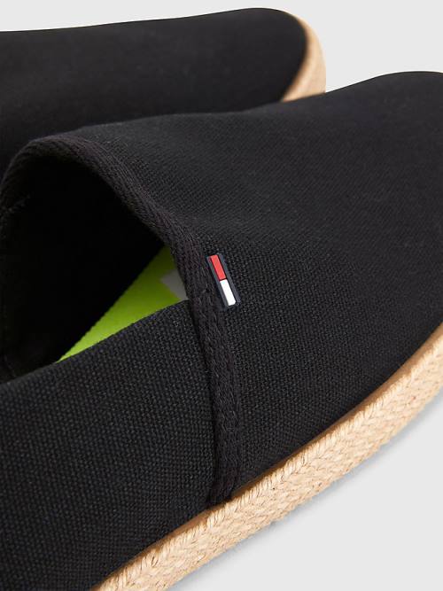 Tommy Hilfiger Essential Espadrilles Moški Casual Čevlji Črna | TH285HCE