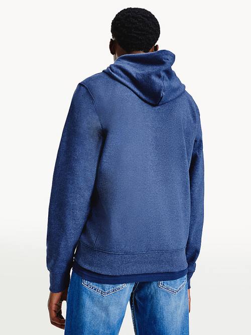 Tommy Hilfiger Essential Logo Moški Pulover s kapuco Modra | TH863WEJ
