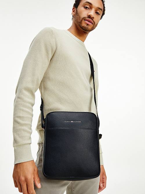 Tommy Hilfiger Essential Logo Reporter Moški Torbice Črna | TH258QGF