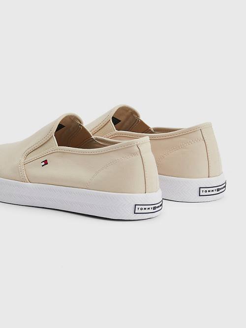 Tommy Hilfiger Essential Nautical Slip-On Ženske Superge Bež | TH281ZXN