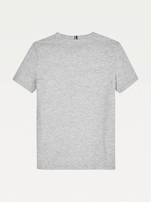 Tommy Hilfiger Essential Organic Cotton Logo Dekleta Majice Siva | TH370WYX
