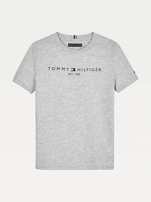 Tommy Hilfiger Essential Organic Cotton Logo Dekleta Majice Siva | TH370WYX