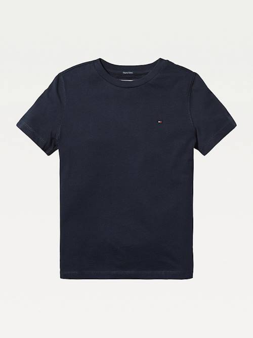 Tommy Hilfiger Essential Organic Cotton Dekleta Majice Modra | TH472JOS